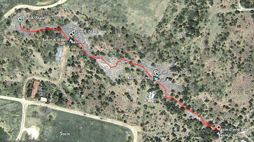 Whole traverse as it looked in Google Earth.